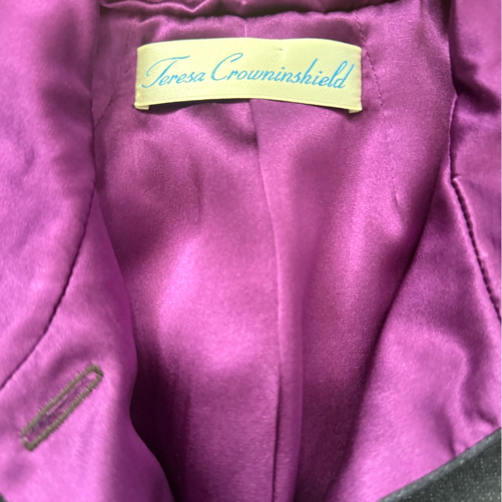 Teresa Crowninshield Midnight Blue Blazer with Violet Interior - Picture 13 of 13